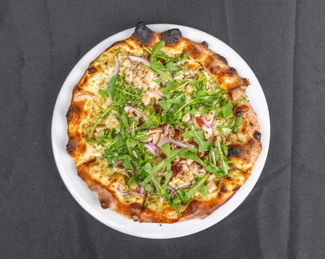 Pesto Chicken Pizza.