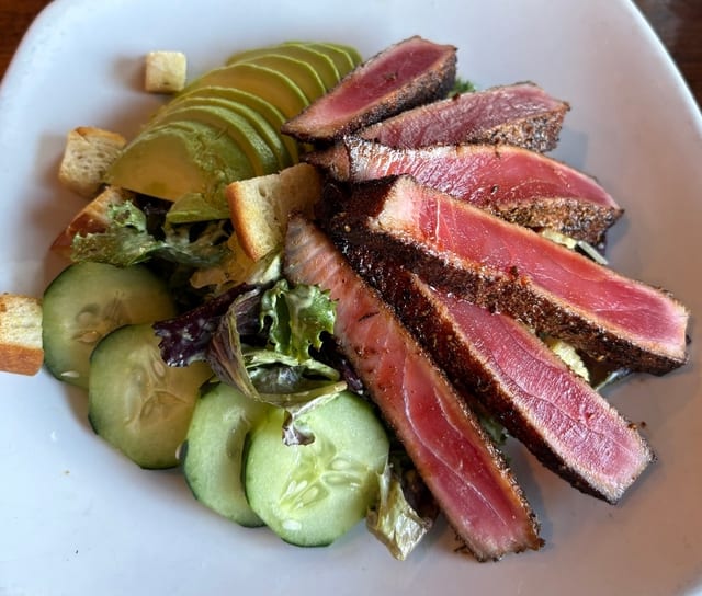 Jerk Seared Ahi Salad.